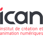 logo ICAN. Ecole des jeux video, de l'animation 3D, du design et de la création Web