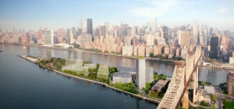 “Silicon Island”, image de synthèse du projet de campus qui sera construit à la pointe de Roosevelt Island à New York.
