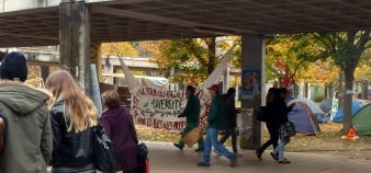 Le campement à l'université Toulouse Jean-Jaurès, le 25 novembre 2014