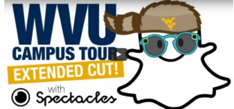 West Virginia University tour du campus avec Snapchat Spectacles