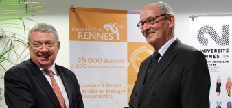 Universités - Rennes - Guy Cathelineau à droite (Rennes 1), Jean-Emile Gombert à gauche (Rennes 2)