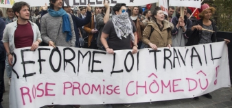Manifestation de lycéens et d'étudiants contre le projet de loi El Khomri à Marseille le 31 mars 2016.
