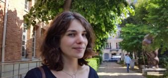 Leïla Frouillou à l'Institut de géographie dans le Quartier latin, juin 2016.