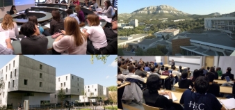 Ecoles de commerce : le palmarès 2014 de la recherche en gestion. De gauche à droite et de haut en bas : l'Ieseg, Kedge Marseille, l'Edhec et HEC.