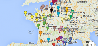 Carte de France - regroupements universitaires - juillet 2014