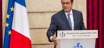 François Hollande, a défendu l'importance donnée à l'enseignement supérieur et à la recherche au sein des programmes d'investissement d'avenir.