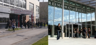 Université de Reims Champagne-Ardenne © C.Stromboni-fev2013 (à g) et campus de Reims de Neoma (à dr.) © Neoma BS