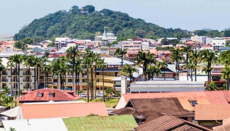 Cayenne, la capitale de la Guyane française.
