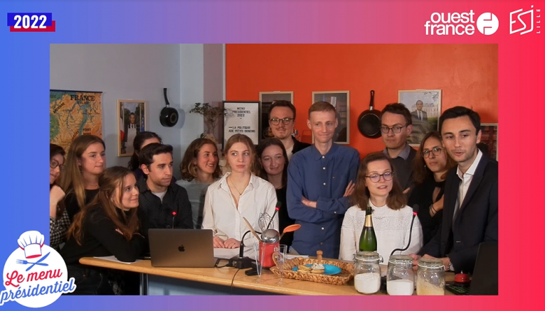 Les étudiants de l'ESJ Lille ont animé 18 lives sur les cuisines de la campagne présidentielle.