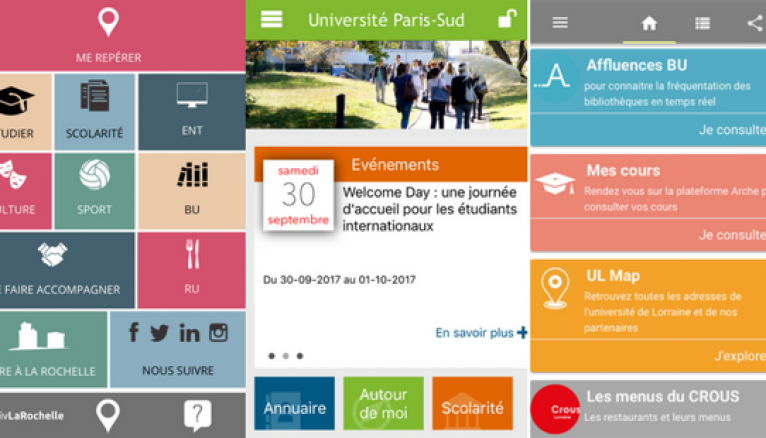 Applications mobiles des universités