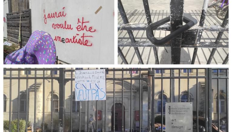 Mobilisation des étudiants en école d'art à Bordeaux