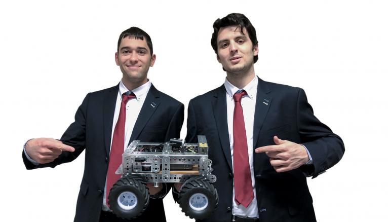 Thomas et Guillaume élèves ingénieurs en apprentissage à Polytech Montpellier concourent à Budapest dans la catégorie Robotique mobile