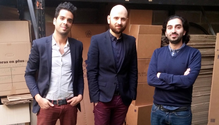 Farid Lahlou, Zafar Baryali et Massoud Ayati (de gauche à droite) ont co-fondé "Des bras en plus".