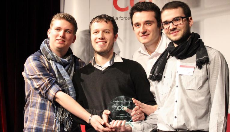 Mickaël, Thomas, William et Alexis ont remporté  en mars 2015 le prix Challenge Citoyen de la CGI, dans la catégorie Environnement.