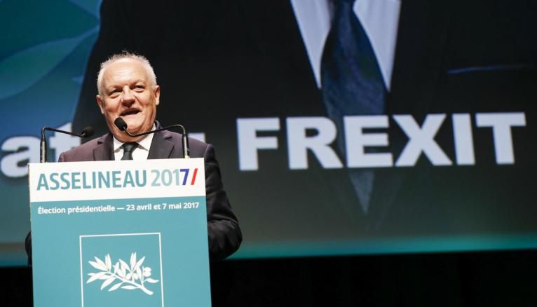 François Asselineau, le candidat du "Frexit" à la présidentielle 2017.