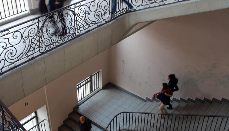 L'escalier du bâtiment "les Jacobins", emprunté exclusivement par les élèves de prépa pour rejoindre les salles de cours.