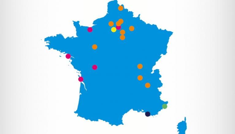 La carte de France des lycées "différents"