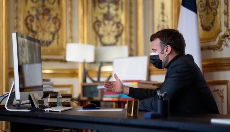 Emmanuel Macron s’est invité, ce mardi, dans un cours d’histoire-géographie d’une classe de 3e via la plateforme "Ma classe à la maison".