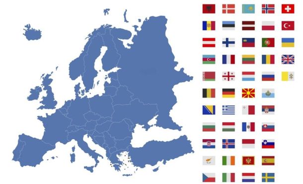 La carte de l’Europe
