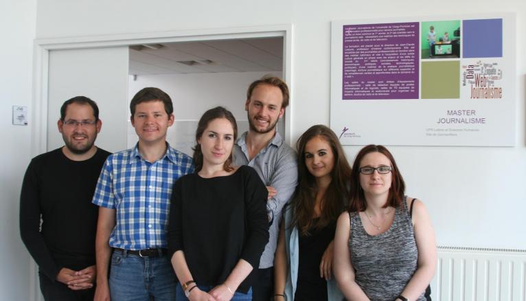Les étudiants du master de journalisme de l'université de Cergy-Pontoise