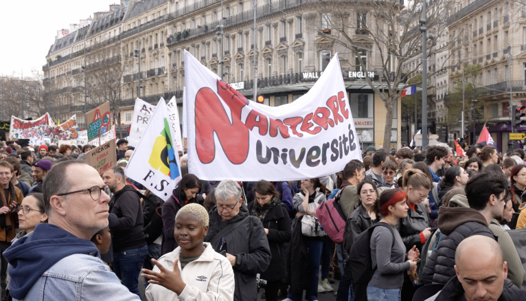 Les manifestations de ce jeudi 23 mars ont été marqués par une mobilisation importante des étudiants et de l'enseignement supérieur.