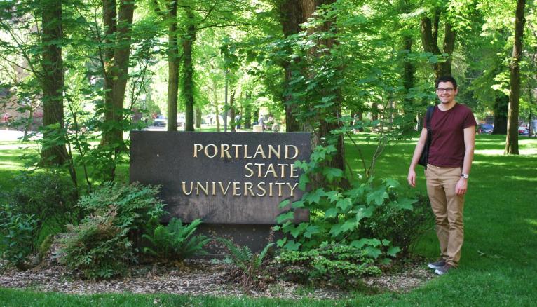 Guillaume en échange à l'université de Portland