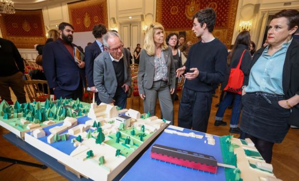 Paul Bloquin, lauréat du prix spécial Adaptation au changement climatique, a créé un programme comprenant des logements, une auberge ainsi que l’aménagement d’une aire de plein air et d’un embarcadère à Bouin, en Vendée.