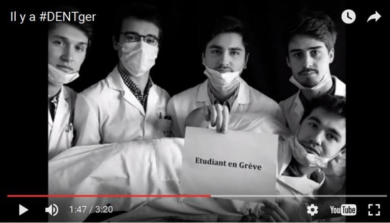 Les étudiants en chirurgie dentaire de Reims ont posté sur les réseaux sociaux une vidéo virale pour exprimer leurs revendications.