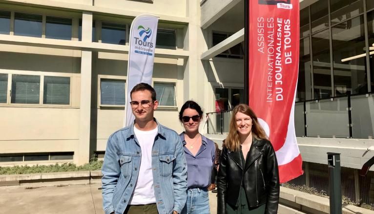 Pierre, Mathilde et Maéva, étudiants en journalisme à Lyon et à Grenoble, ont passé la majeure partie de l'année à distance.