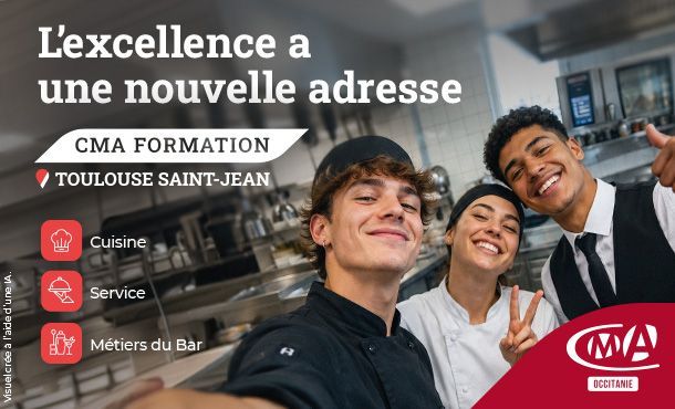 Rejoignez CMA Formation Toulouse Saint-Jean et  formez-vous aux métiers de la cuisine, du service et du bar